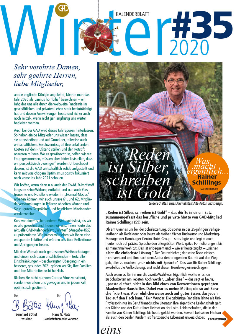 Kalenderblatt Winter 2020